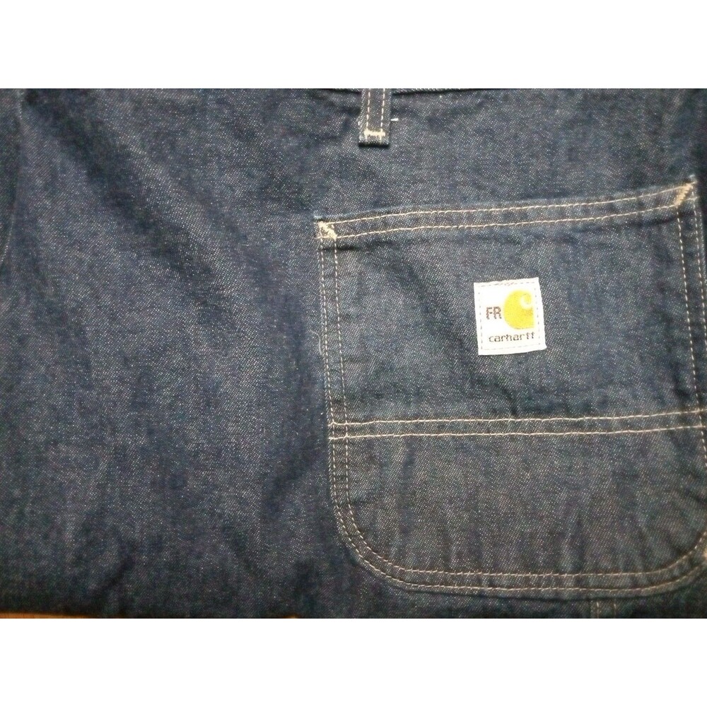 Carhartt Jeans Mens 52 x 30 Dark Blue  FR Fire Resistant Work Wear